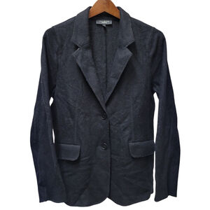 Talbots Women's Wool Nylon Blend Blazer Size 10 Black Excellent Condition